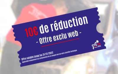 Bénéficiez d’une réduction de 10€ lors de votre prochain contrôle technique !